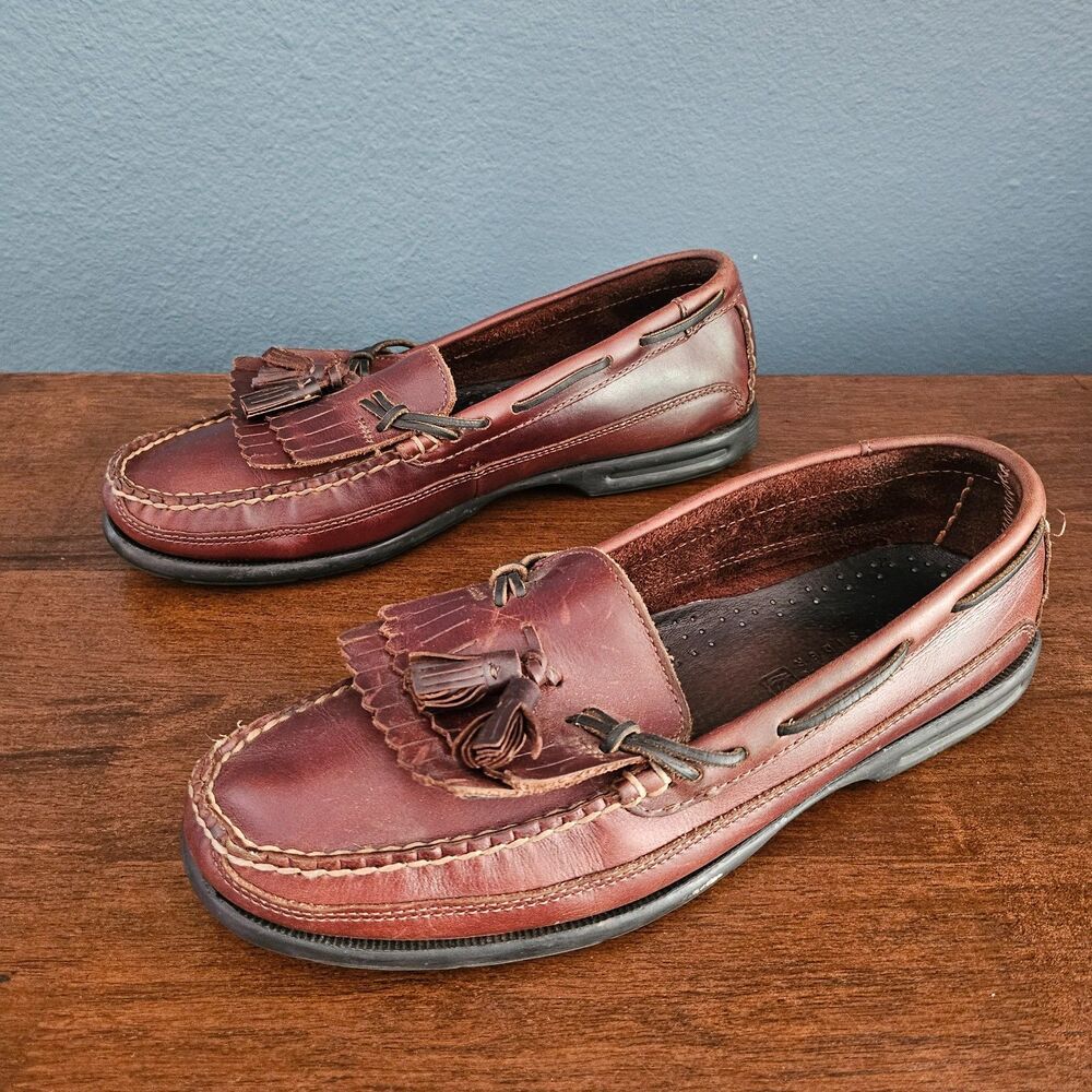 Sperry Men’s Top Sider Tremont Double Tassel Loafer Boat Shoes Sz 10M Brown